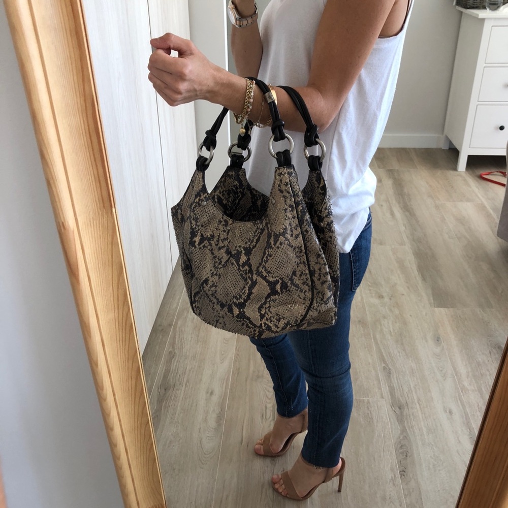 Emporio Armani women handbag snake print